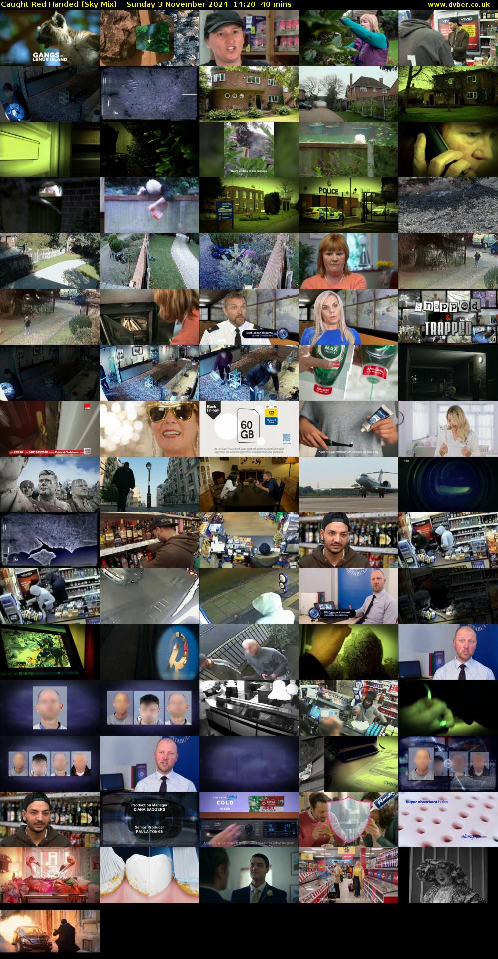 Caught Red Handed (Sky Mix) Sunday 3 November 2024 14:20 - 15:00