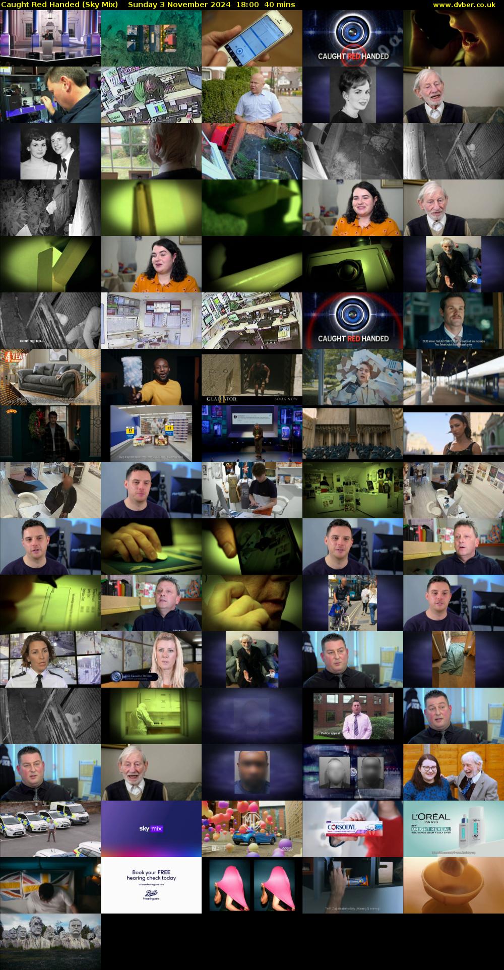 Caught Red Handed (Sky Mix) Sunday 3 November 2024 18:00 - 18:40