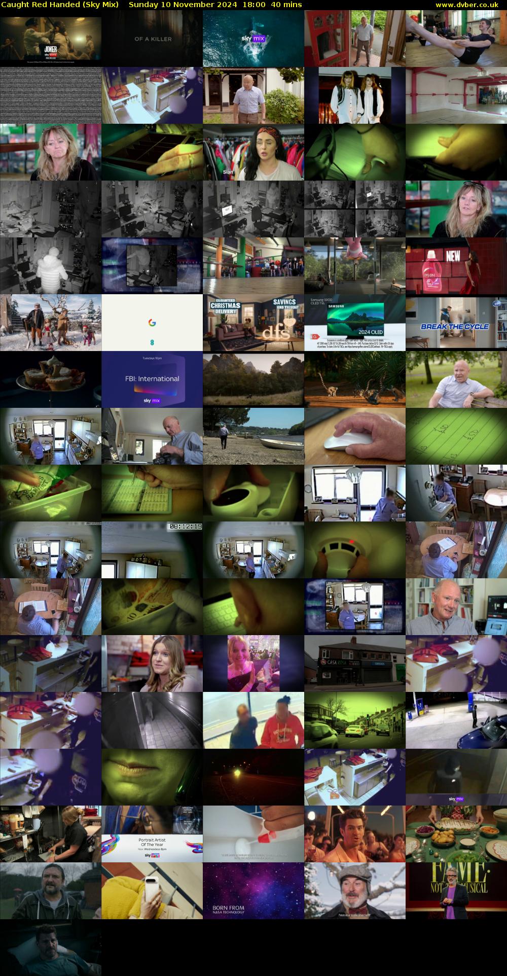 Caught Red Handed (Sky Mix) Sunday 10 November 2024 18:00 - 18:40
