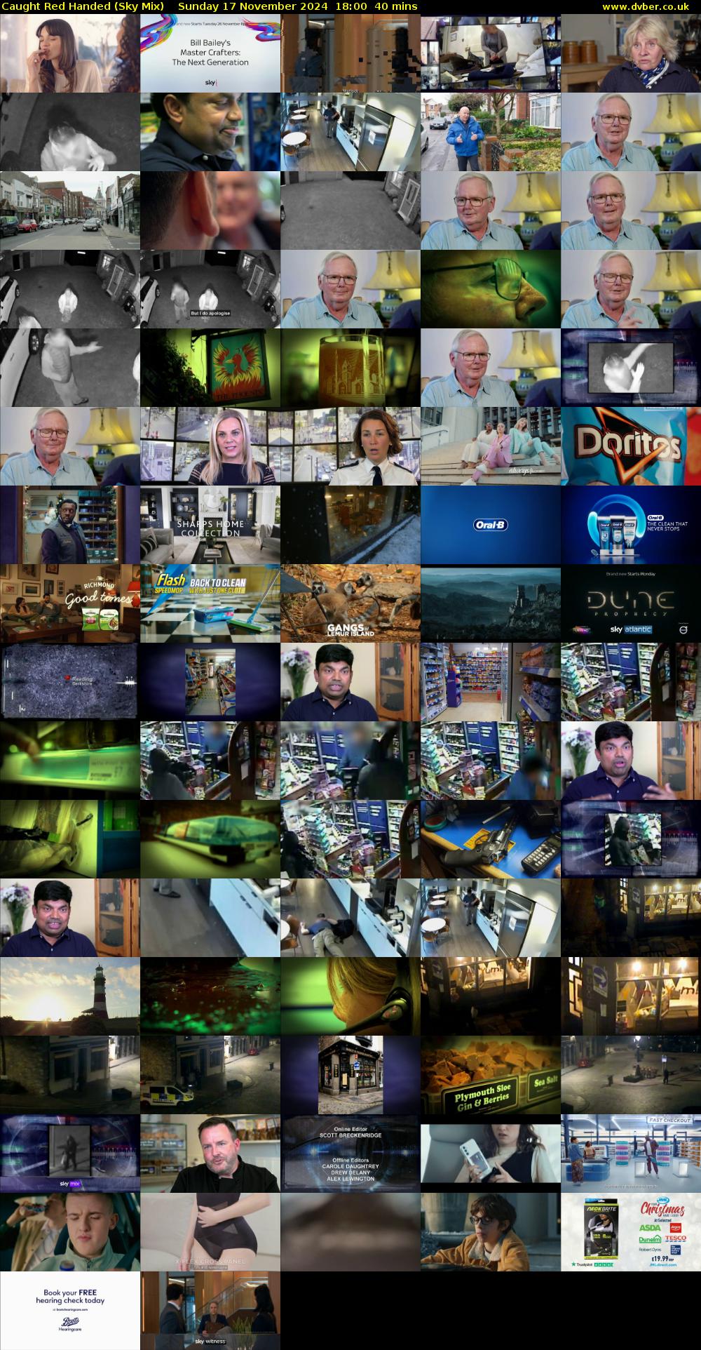 Caught Red Handed (Sky Mix) Sunday 17 November 2024 18:00 - 18:40