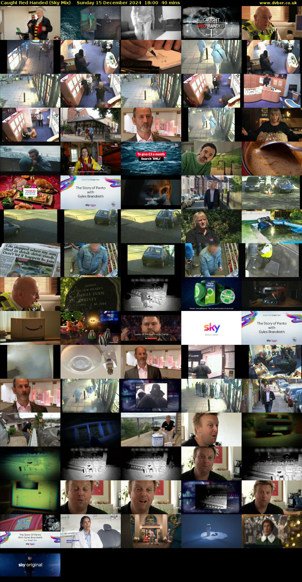 Caught Red Handed (Sky Mix) Sunday 15 December 2024 18:00 - 18:40