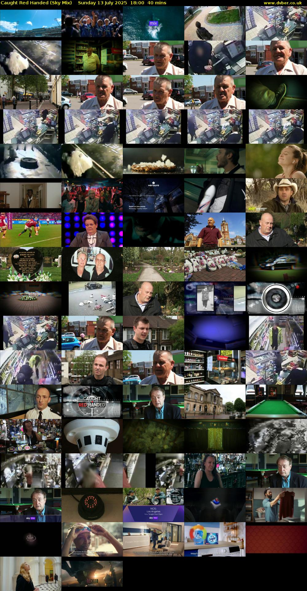 Caught Red Handed (Sky Mix) Sunday 13 July 2025 18:00 - 18:40