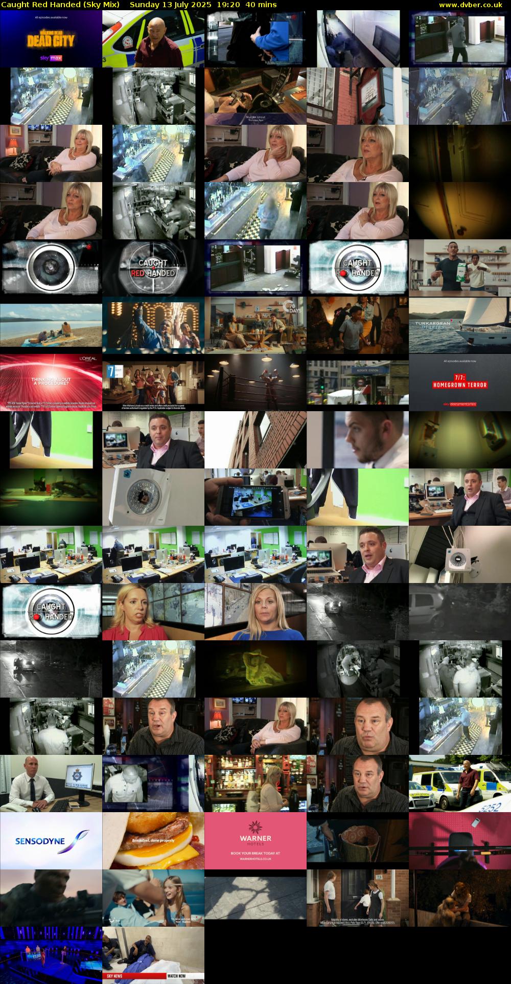 Caught Red Handed (Sky Mix) Sunday 13 July 2025 19:20 - 20:00