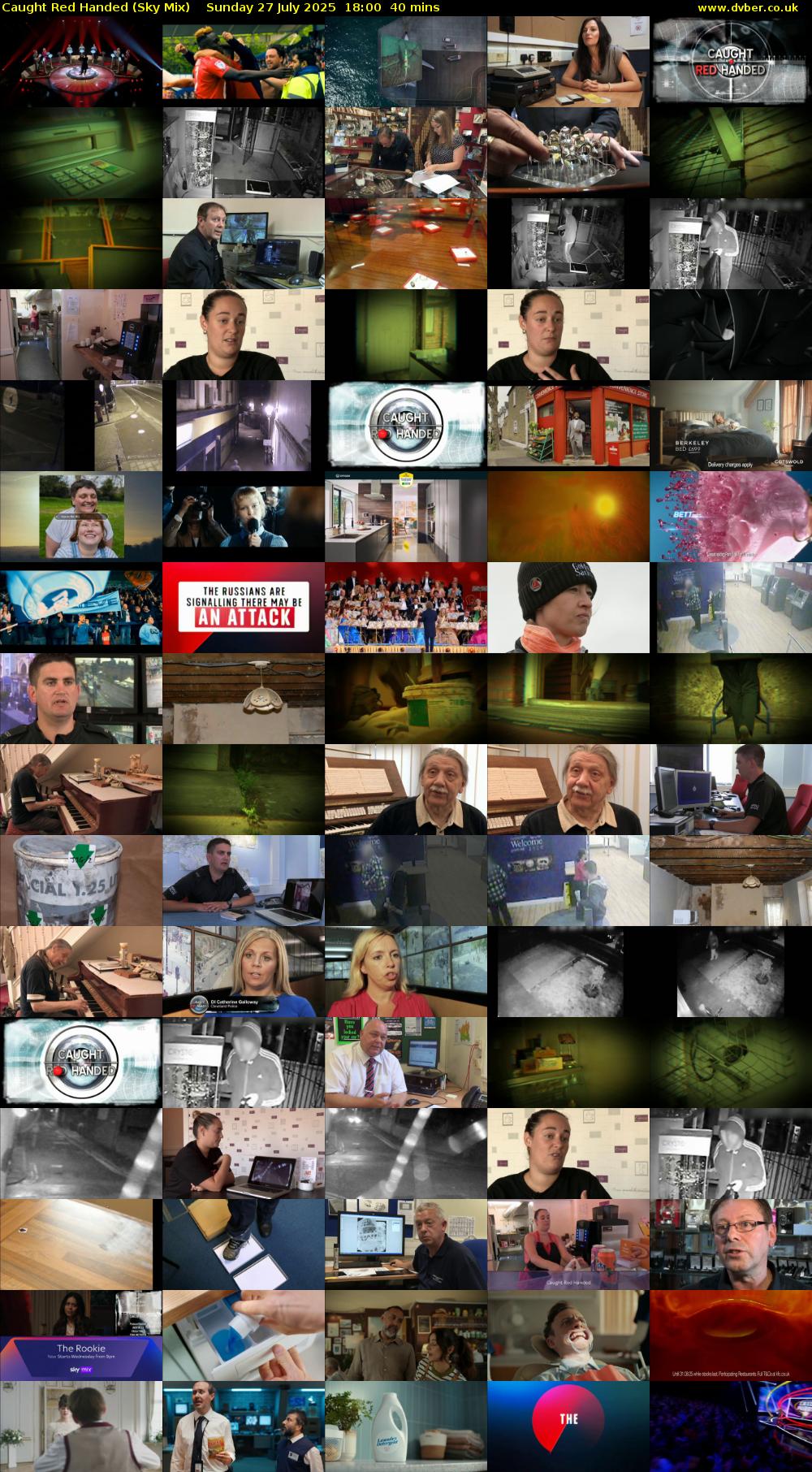 Caught Red Handed (Sky Mix) Sunday 27 July 2025 18:00 - 18:40
