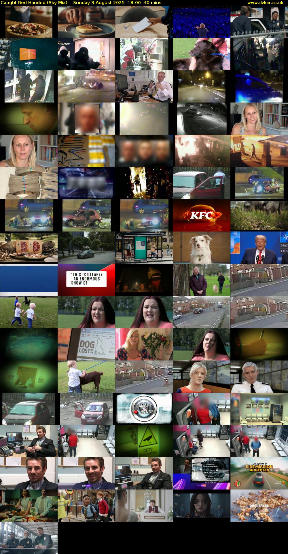 Caught Red Handed (Sky Mix) Sunday 3 August 2025 18:00 - 18:40
