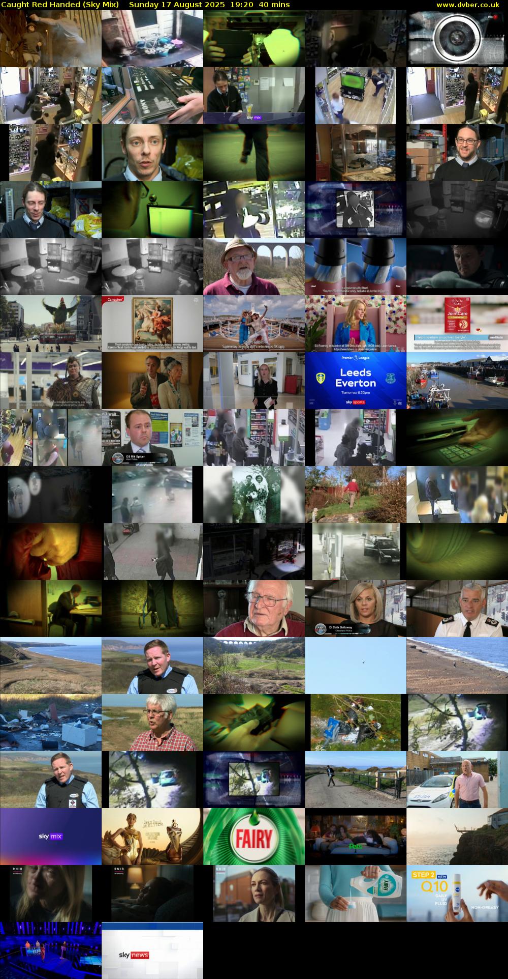 Caught Red Handed (Sky Mix) Sunday 17 August 2025 19:20 - 20:00