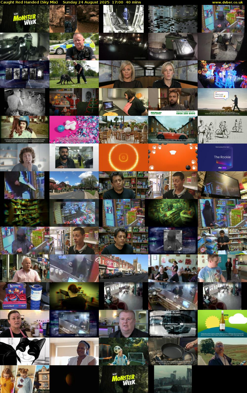 Caught Red Handed (Sky Mix) Sunday 24 August 2025 17:00 - 17:40