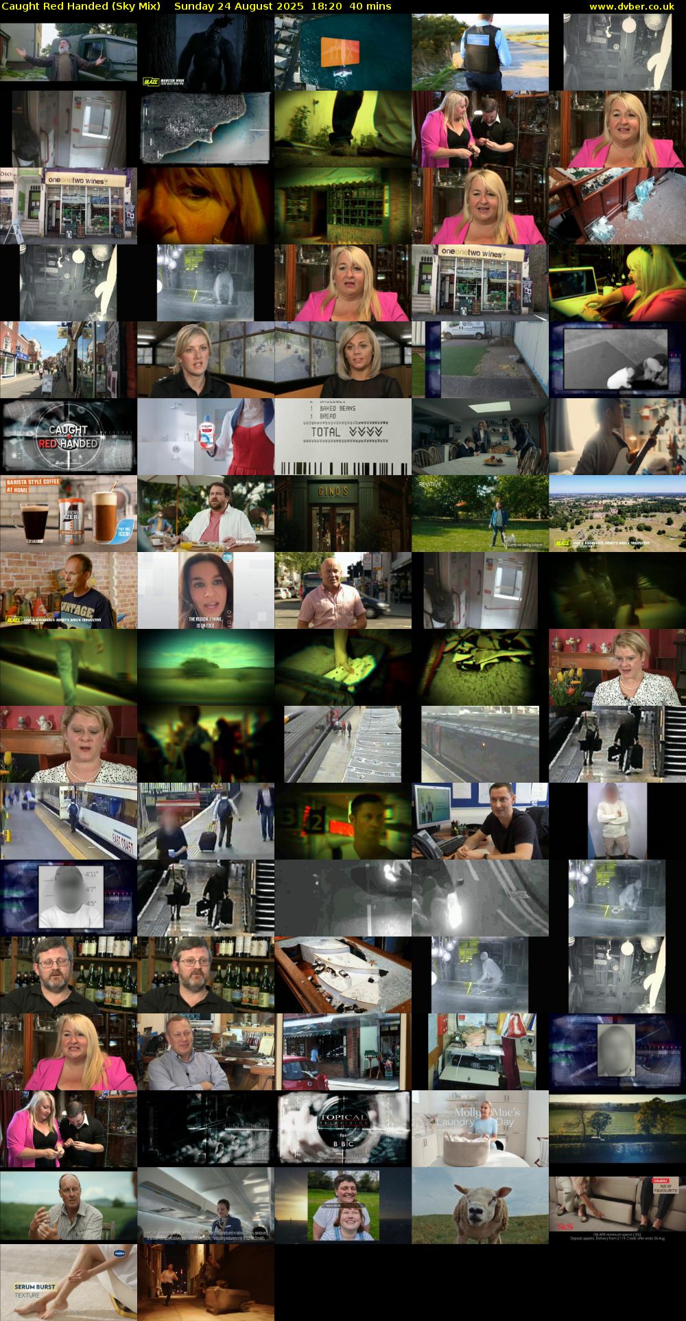Caught Red Handed (Sky Mix) Sunday 24 August 2025 18:20 - 19:00