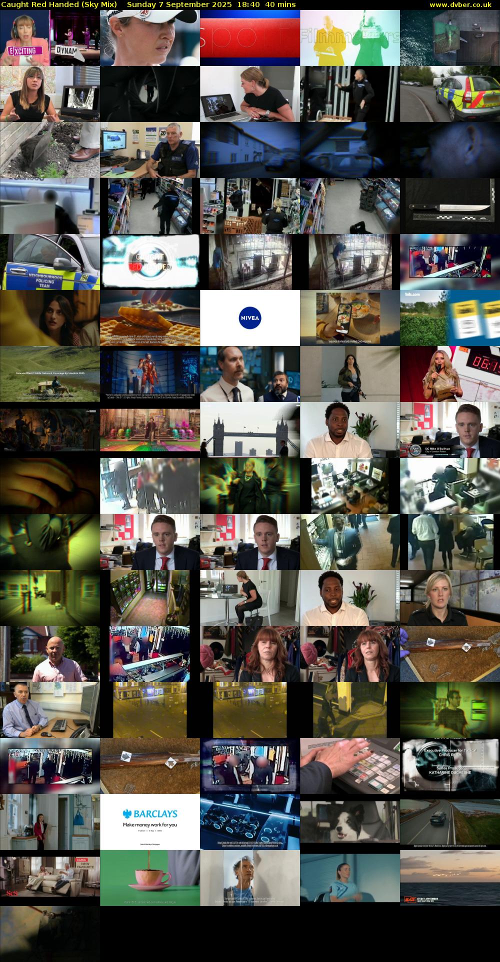 Caught Red Handed (Sky Mix) Sunday 7 September 2025 18:40 - 19:20