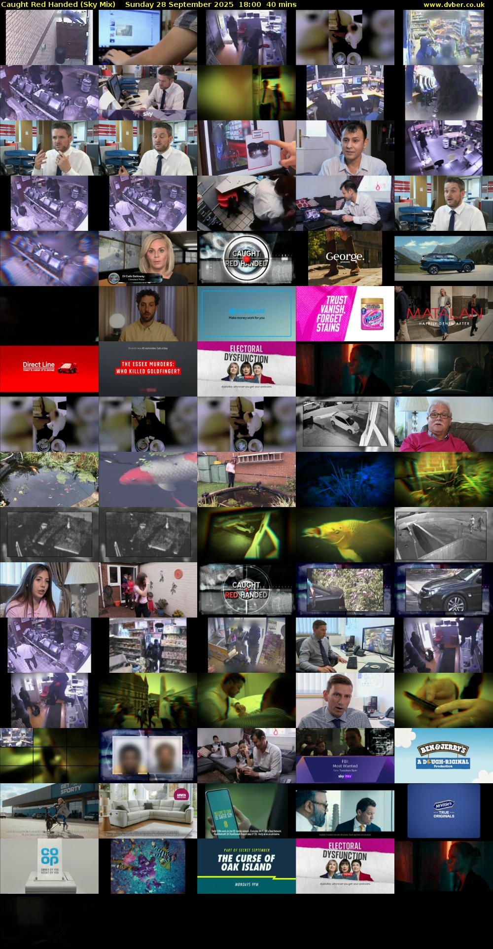 Caught Red Handed (Sky Mix) Sunday 28 September 2025 18:00 - 18:40