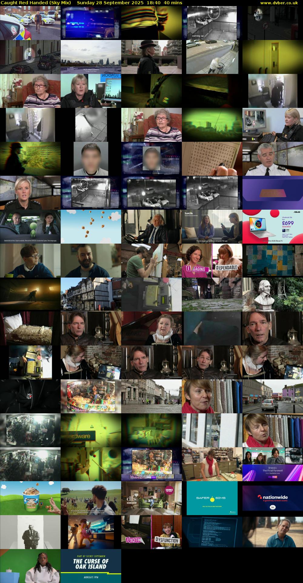 Caught Red Handed (Sky Mix) Sunday 28 September 2025 18:40 - 19:20