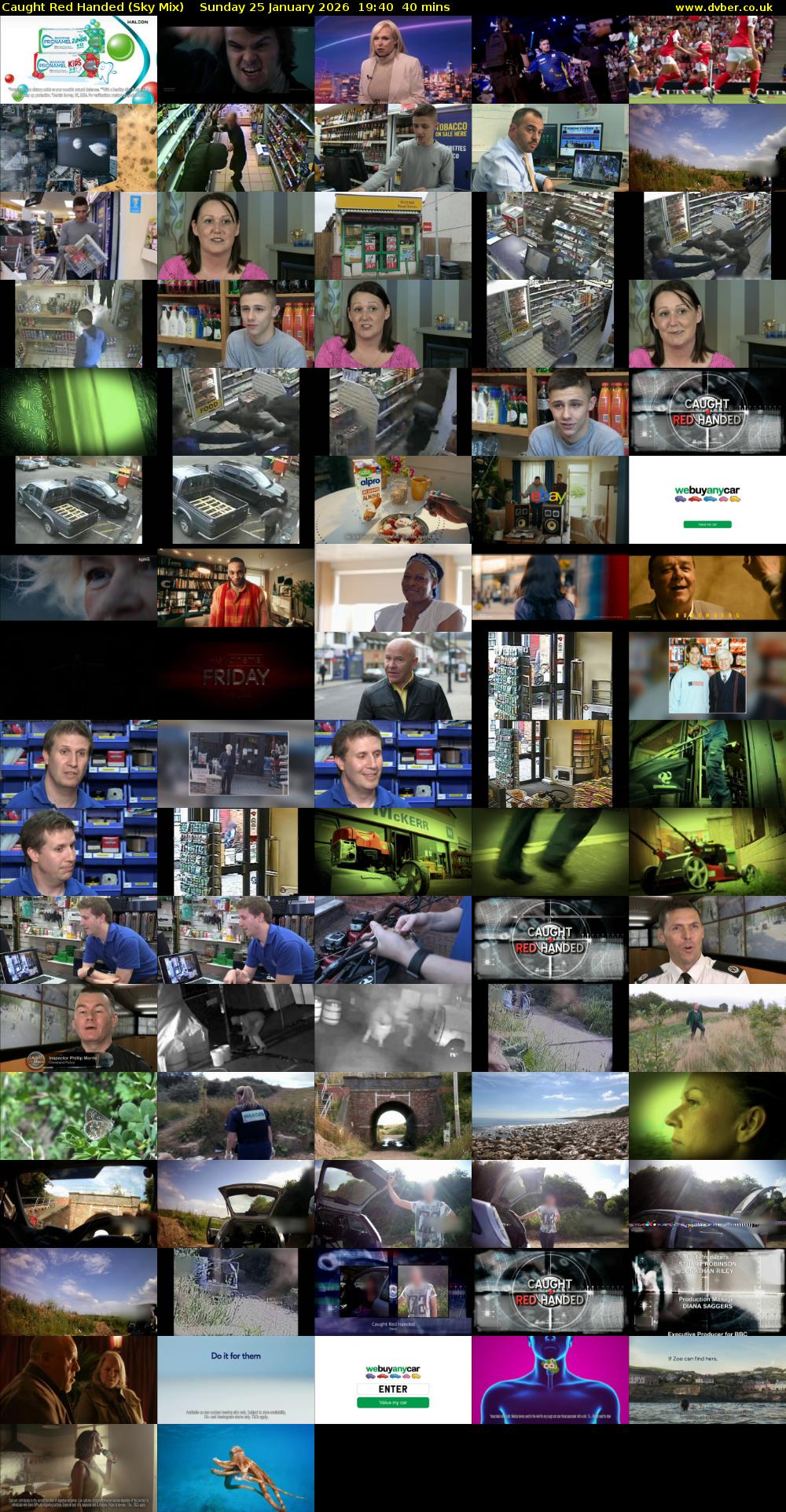 Caught Red Handed (Sky Mix) Sunday 25 January 2026 19:40 - 20:20