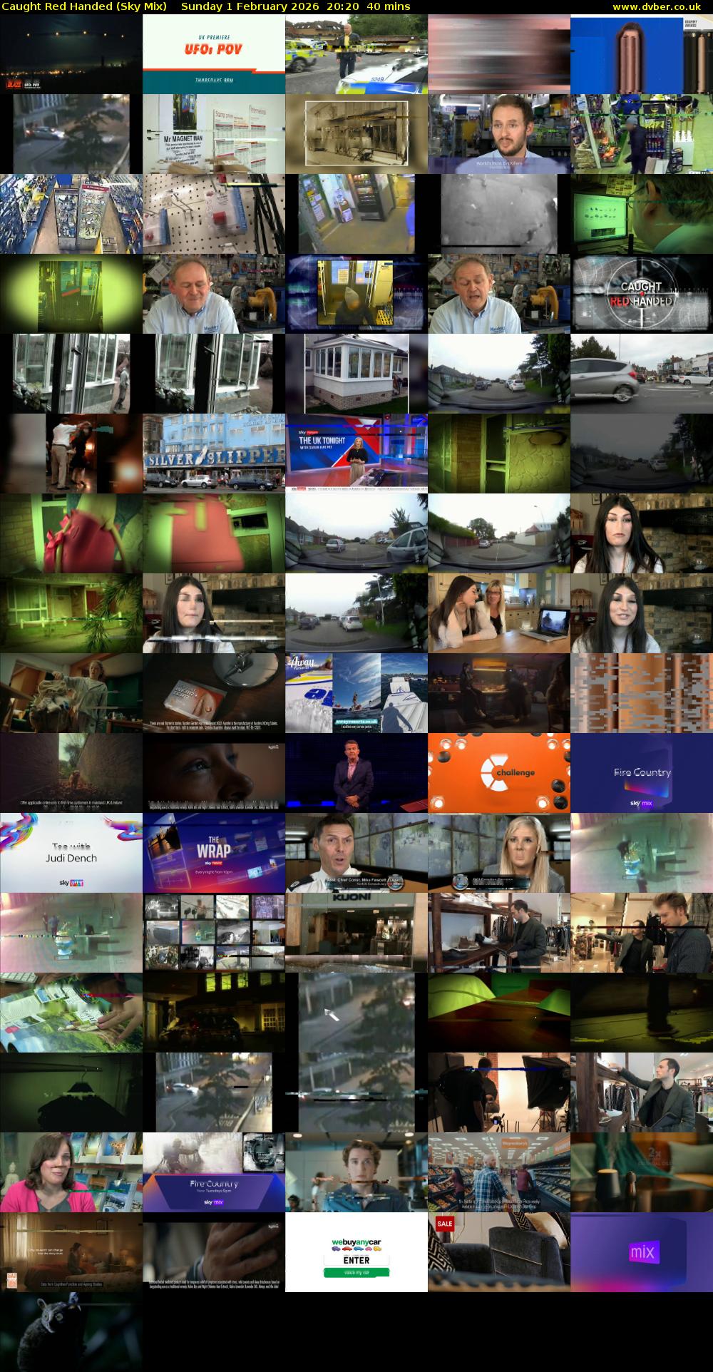 Caught Red Handed (Sky Mix) Sunday 1 February 2026 20:20 - 21:00