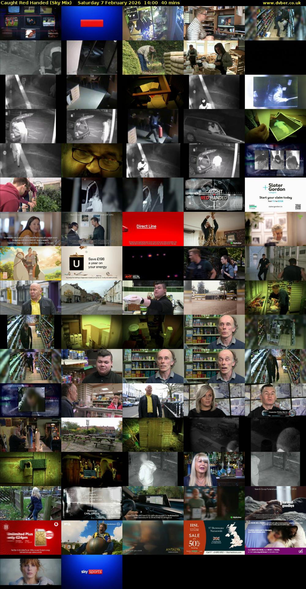Caught Red Handed (Sky Mix) Saturday 7 February 2026 14:00 - 14:40