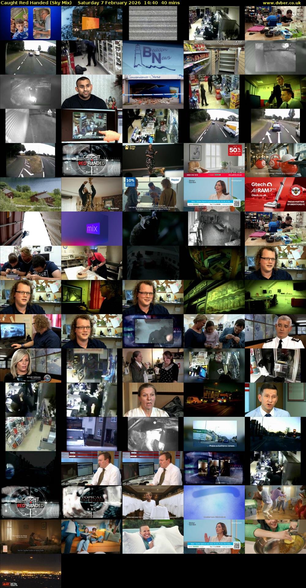 Caught Red Handed (Sky Mix) Saturday 7 February 2026 14:40 - 15:20