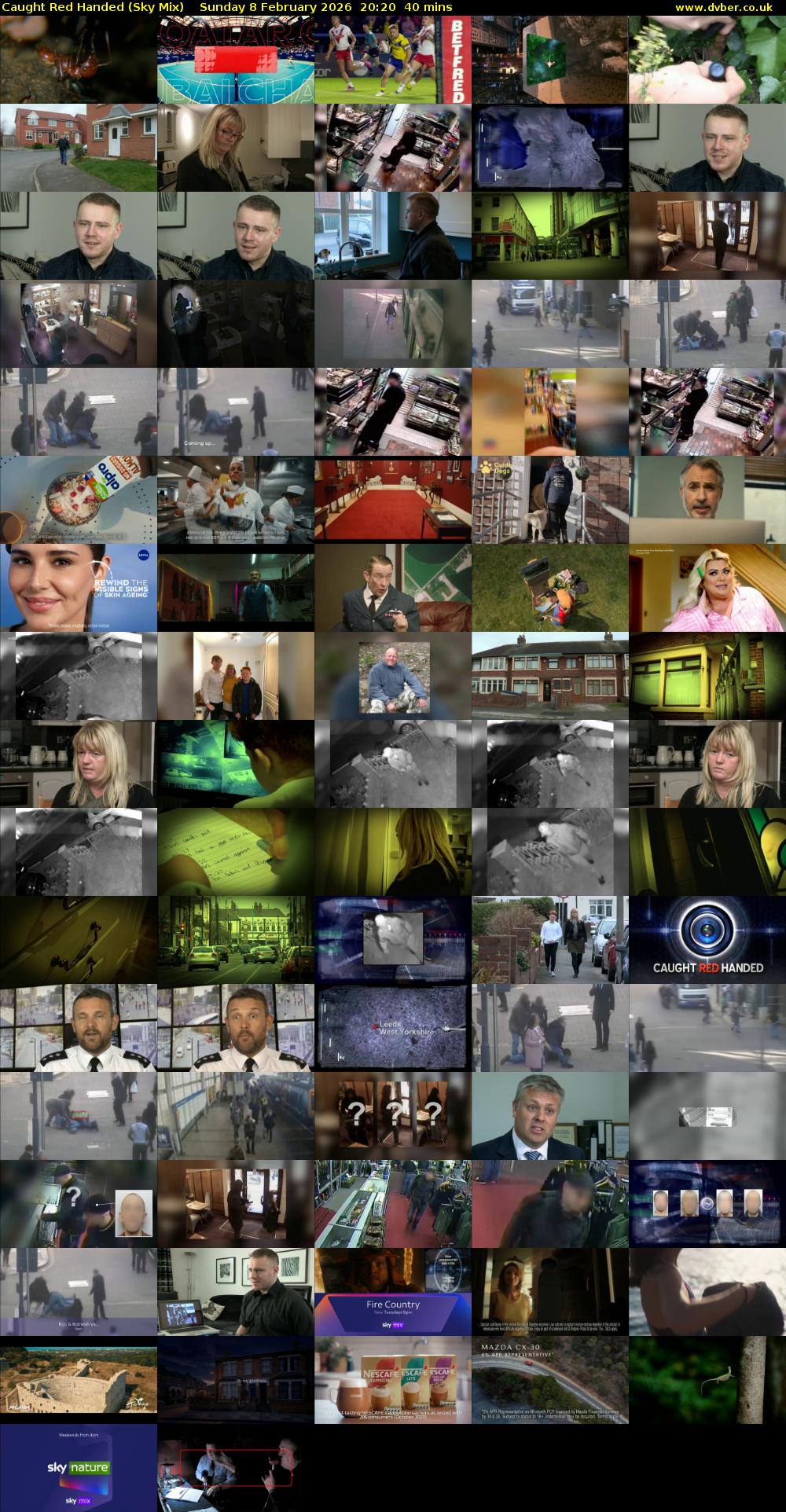 Caught Red Handed (Sky Mix) Sunday 8 February 2026 20:20 - 21:00