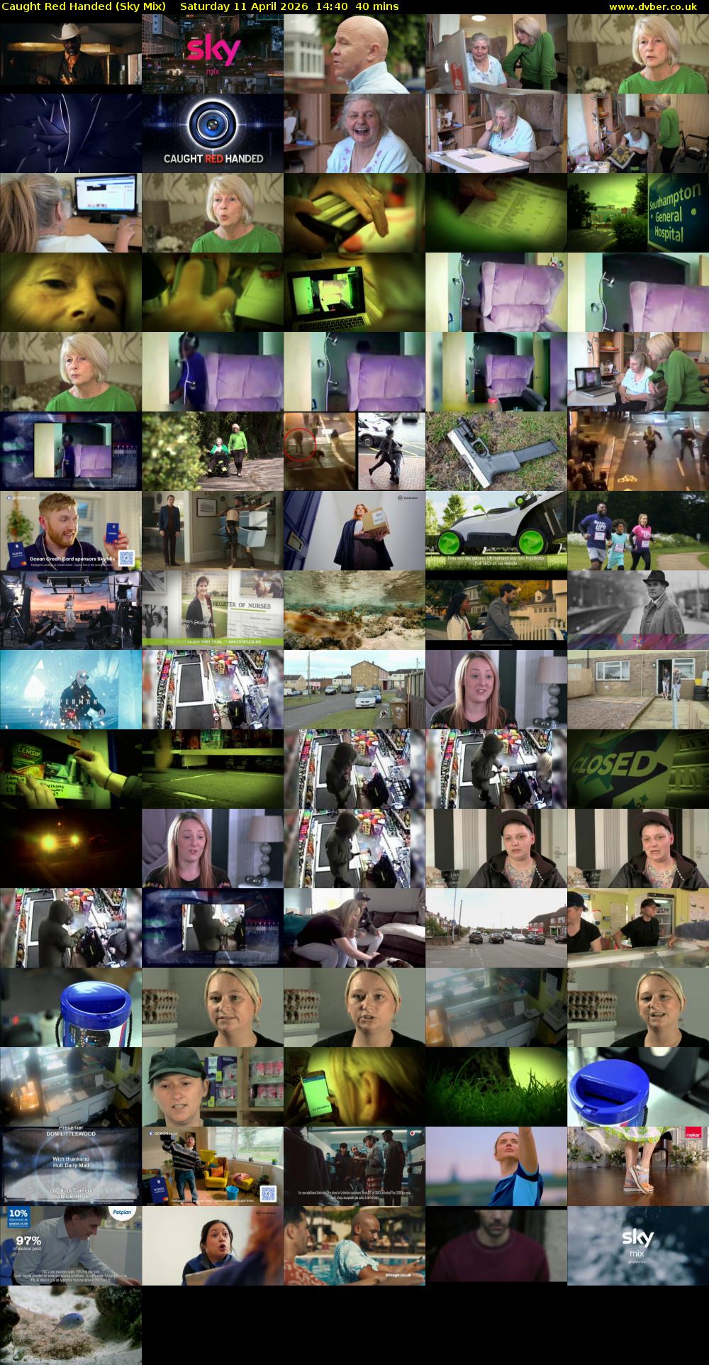 Caught Red Handed (Sky Mix) Saturday 11 April 2026 14:40 - 15:20