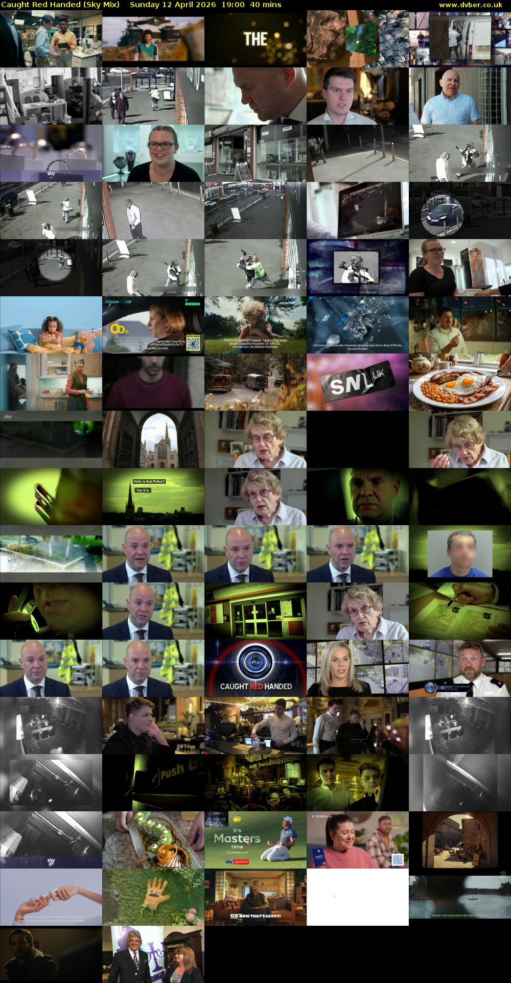 Caught Red Handed (Sky Mix) Sunday 12 April 2026 19:00 - 19:40