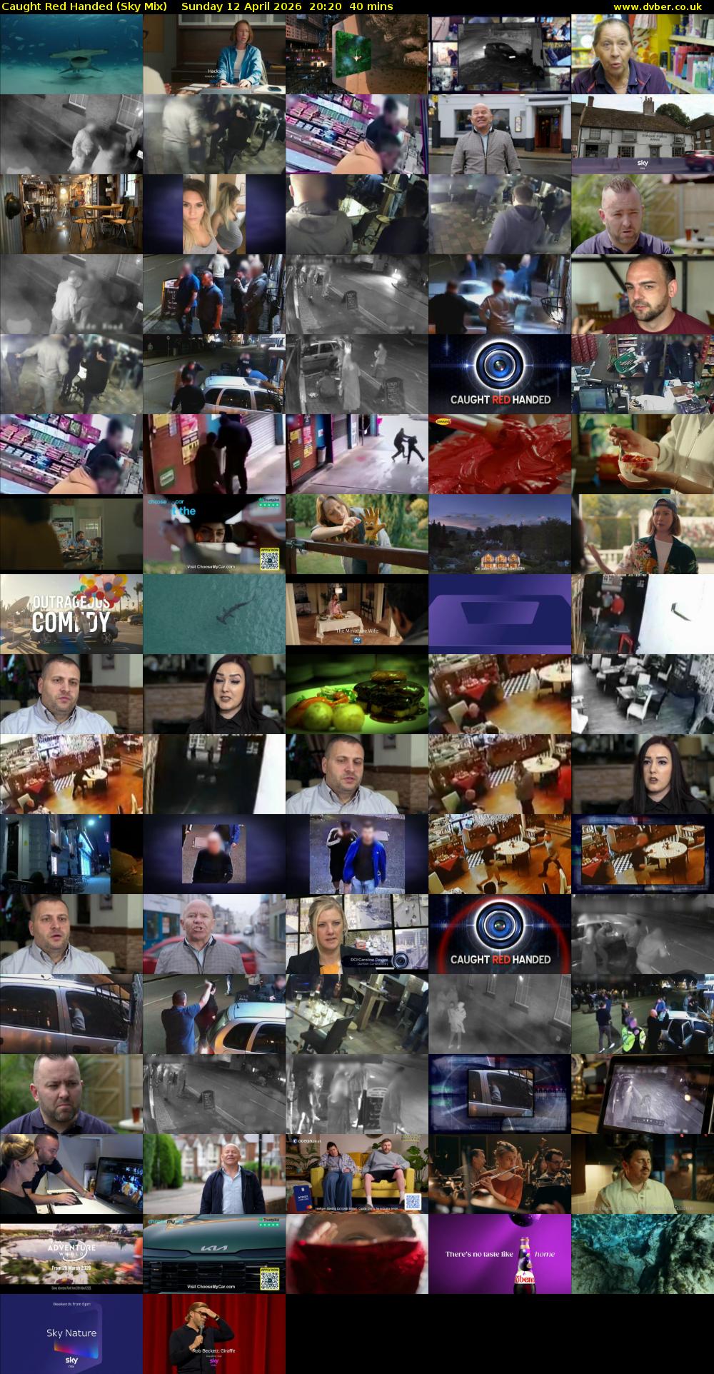 Caught Red Handed (Sky Mix) Sunday 12 April 2026 20:20 - 21:00