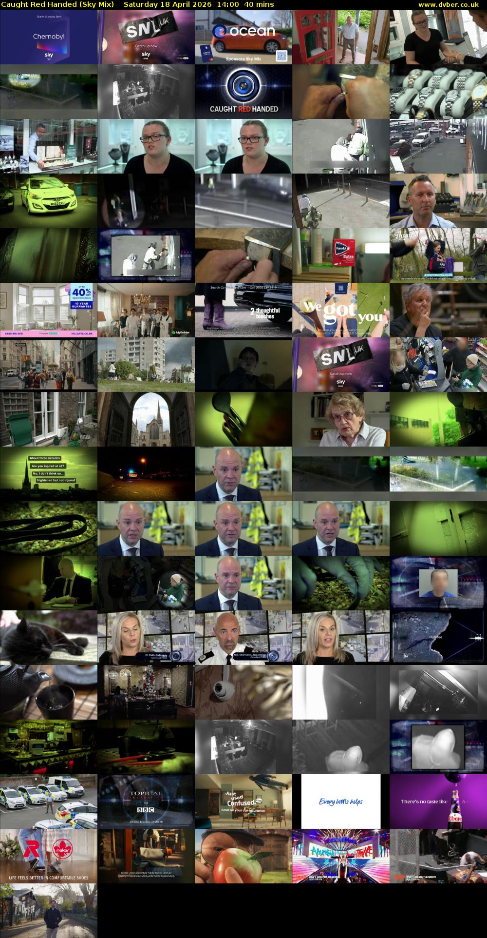 Caught Red Handed (Sky Mix) Saturday 18 April 2026 14:00 - 14:40