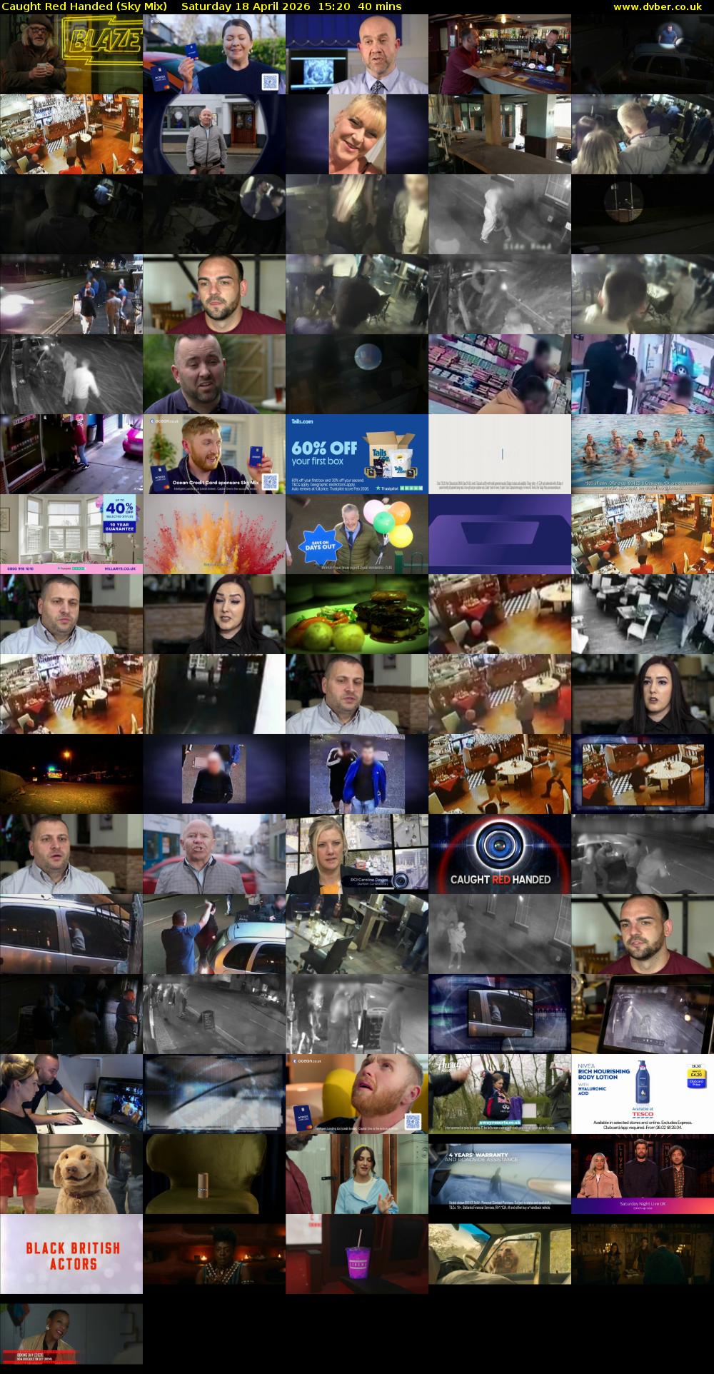 Caught Red Handed (Sky Mix) Saturday 18 April 2026 15:20 - 16:00