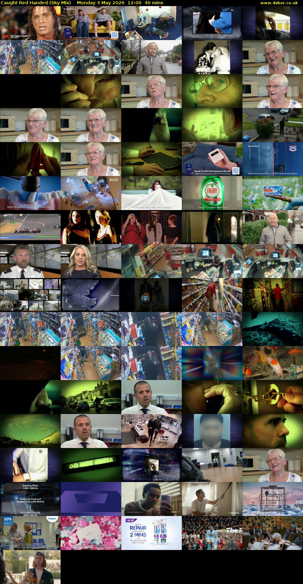 Caught Red Handed (Sky Mix) Monday 4 May 2026 12:00 - 12:40