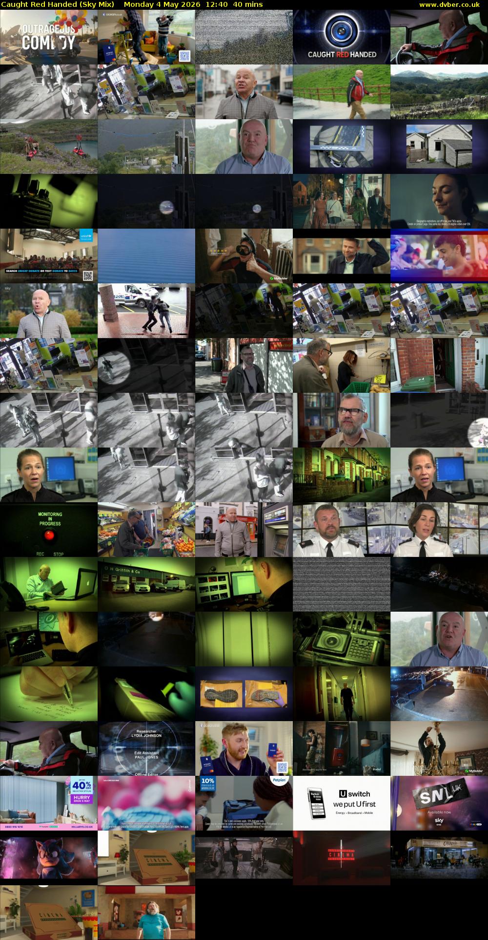 Caught Red Handed (Sky Mix) Monday 4 May 2026 12:40 - 13:20