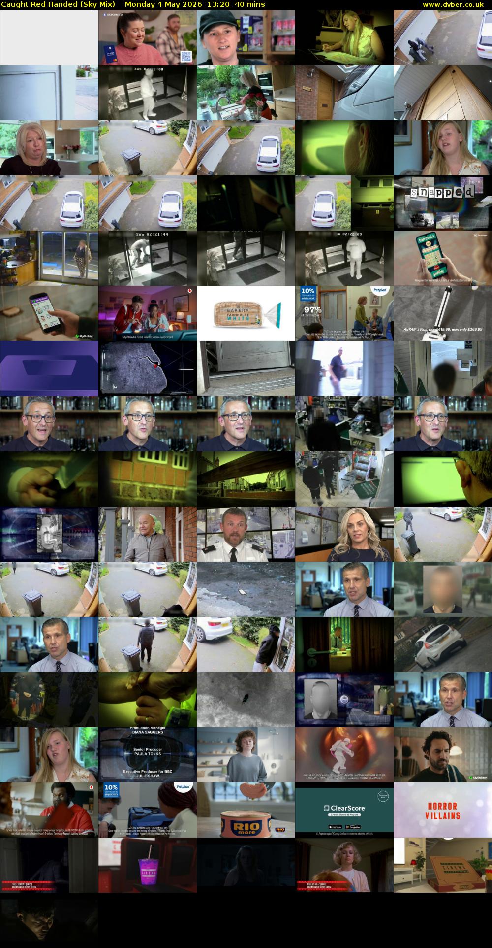 Caught Red Handed (Sky Mix) Monday 4 May 2026 13:20 - 14:00