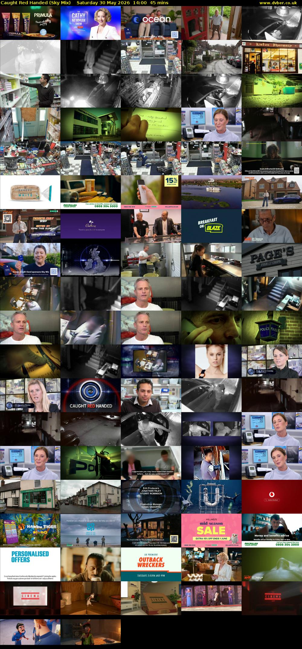 Caught Red Handed (Sky Mix) Saturday 30 May 2026 14:00 - 14:45