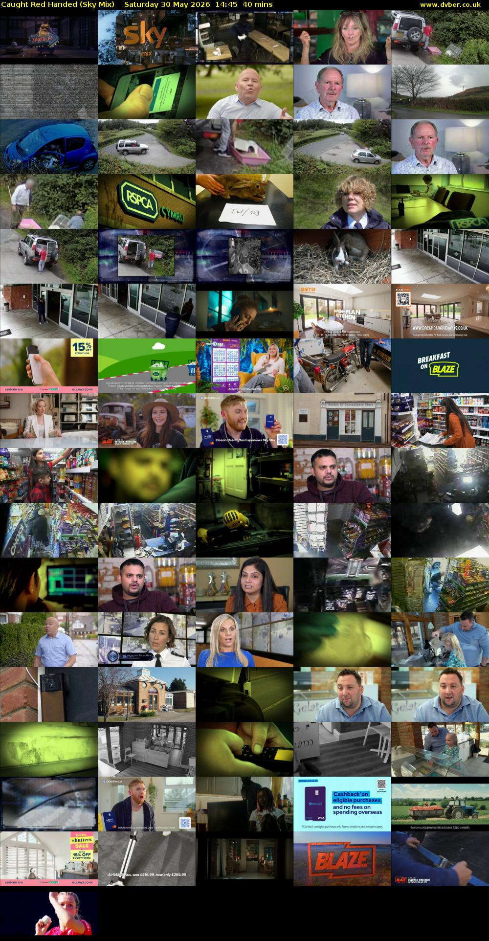 Caught Red Handed (Sky Mix) Saturday 30 May 2026 14:45 - 15:25