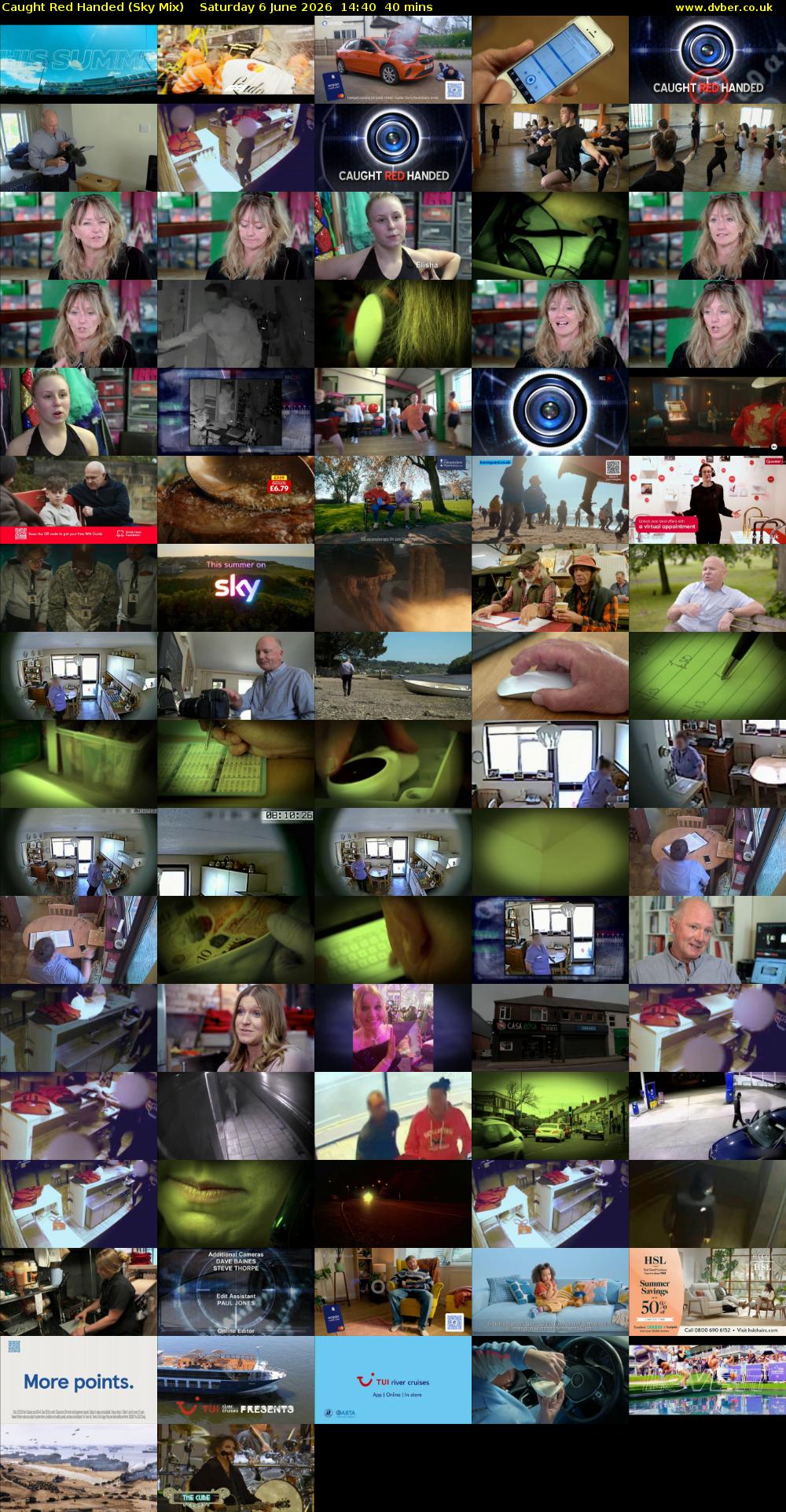 Caught Red Handed (Sky Mix) Saturday 6 June 2026 14:40 - 15:20