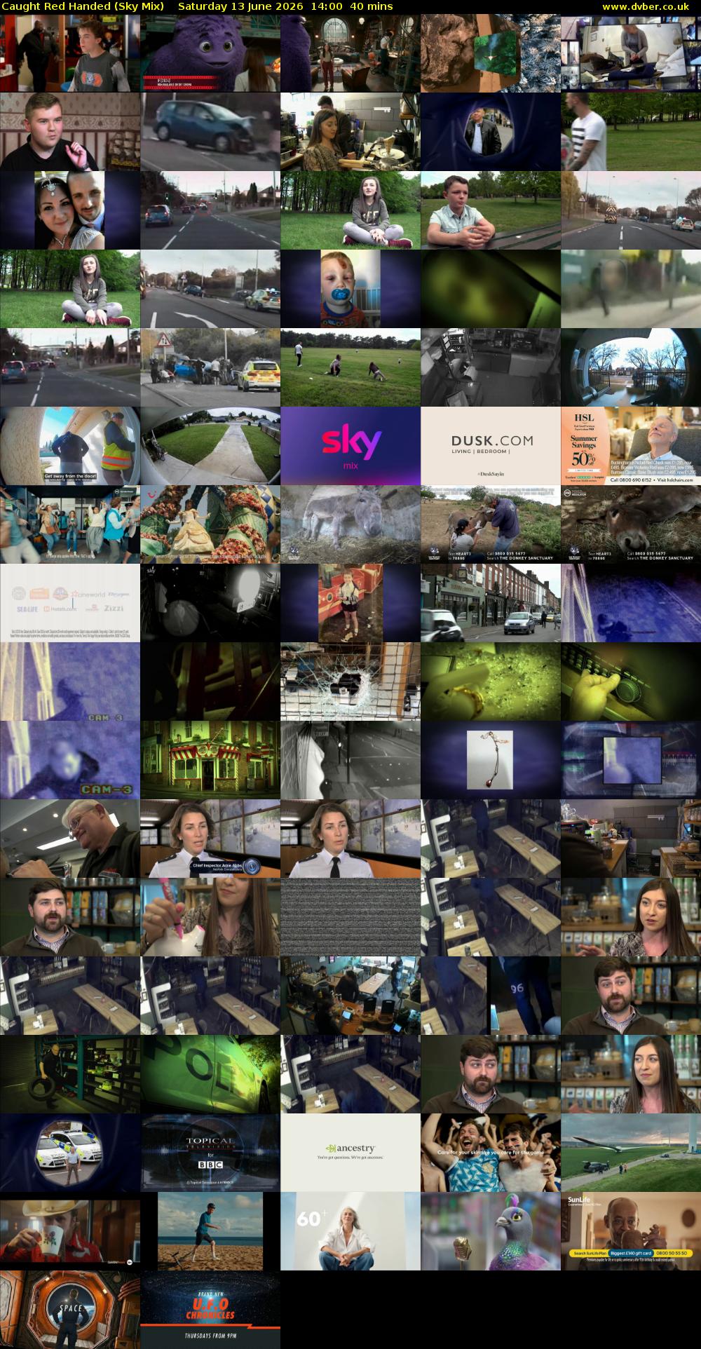 Caught Red Handed (Sky Mix) Saturday 13 June 2026 14:00 - 14:40