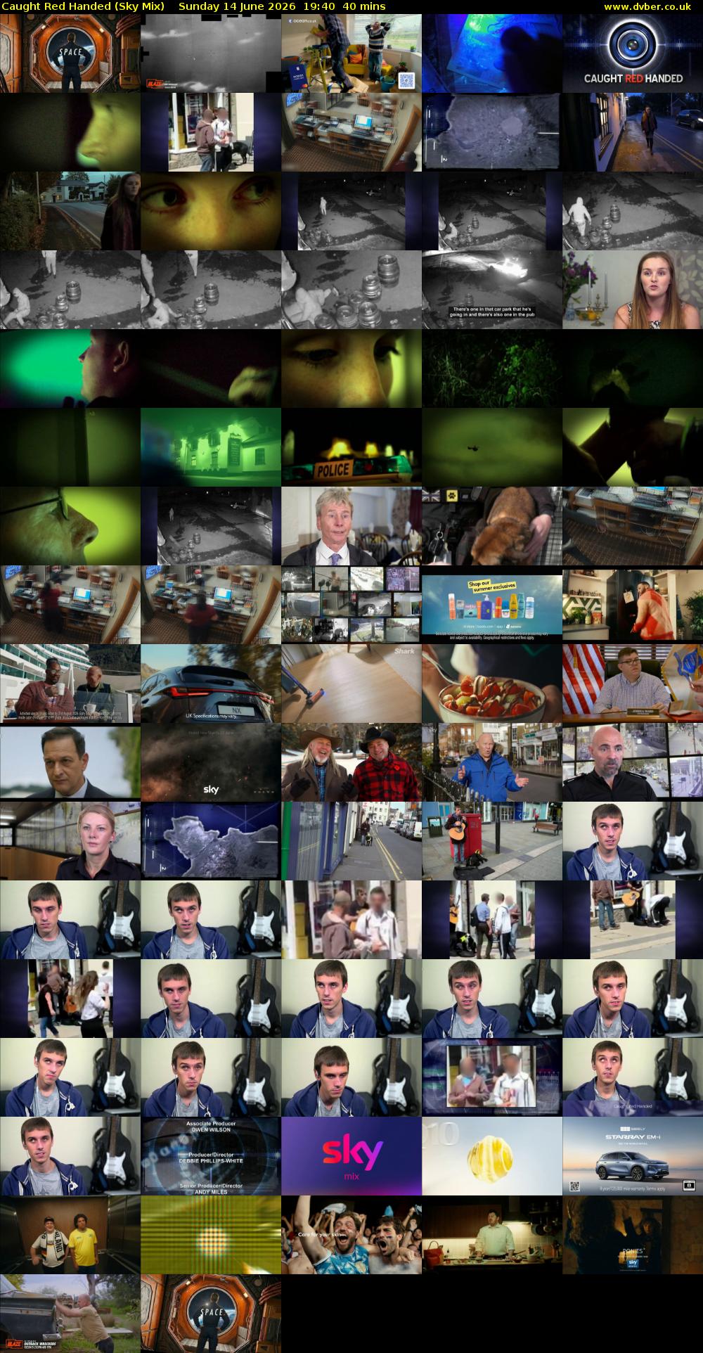 Caught Red Handed (Sky Mix) Sunday 14 June 2026 19:40 - 20:20