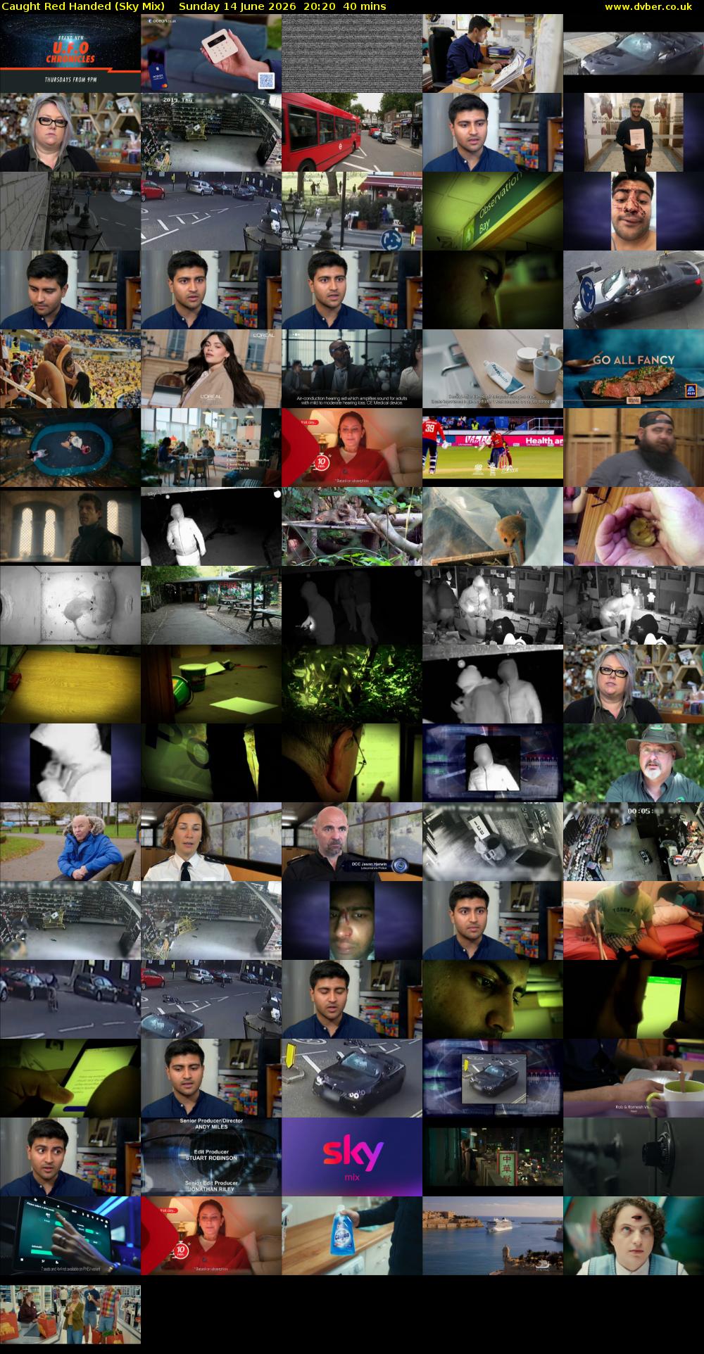 Caught Red Handed (Sky Mix) Sunday 14 June 2026 20:20 - 21:00