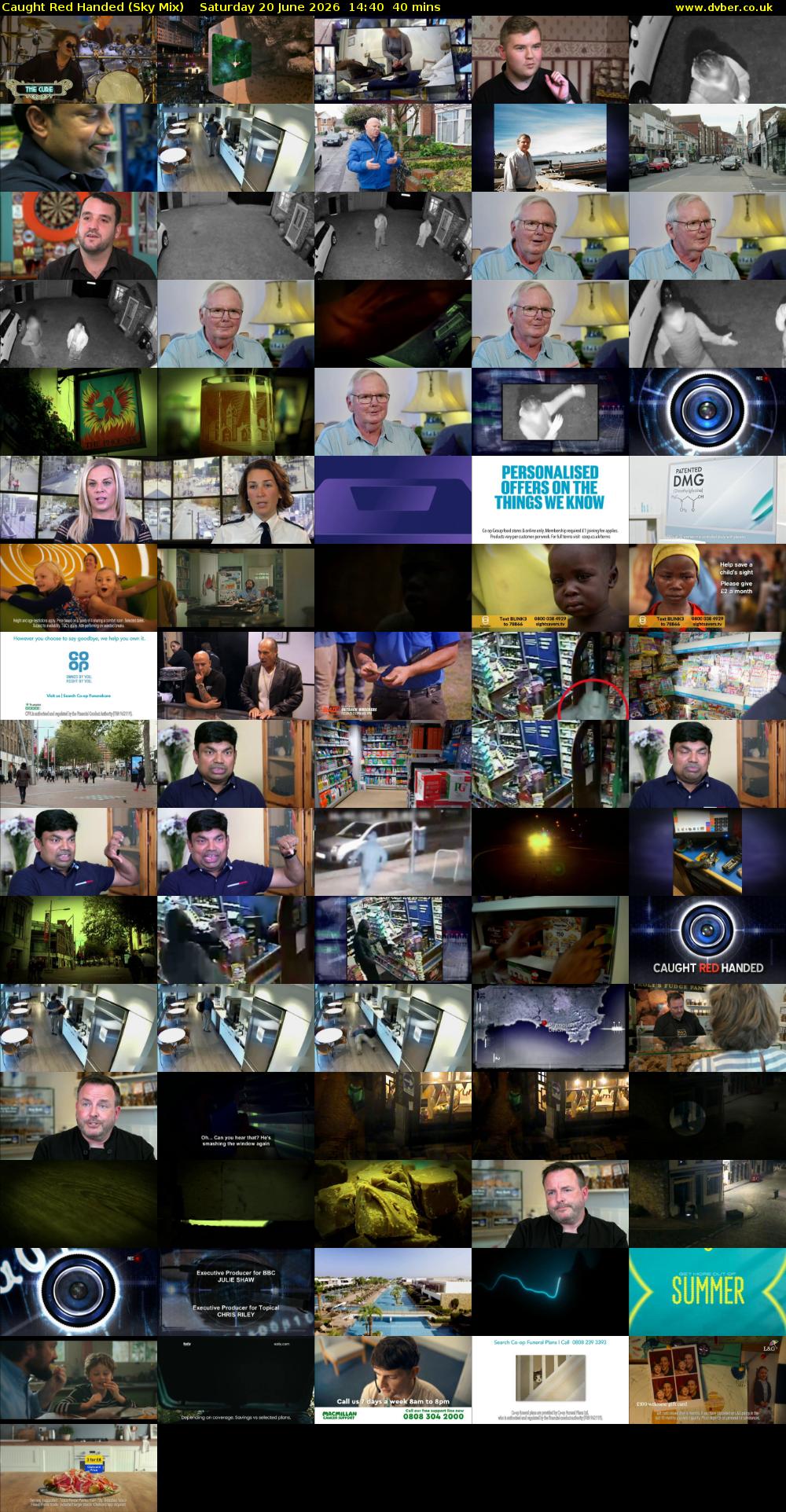 Caught Red Handed (Sky Mix) Saturday 20 June 2026 14:40 - 15:20