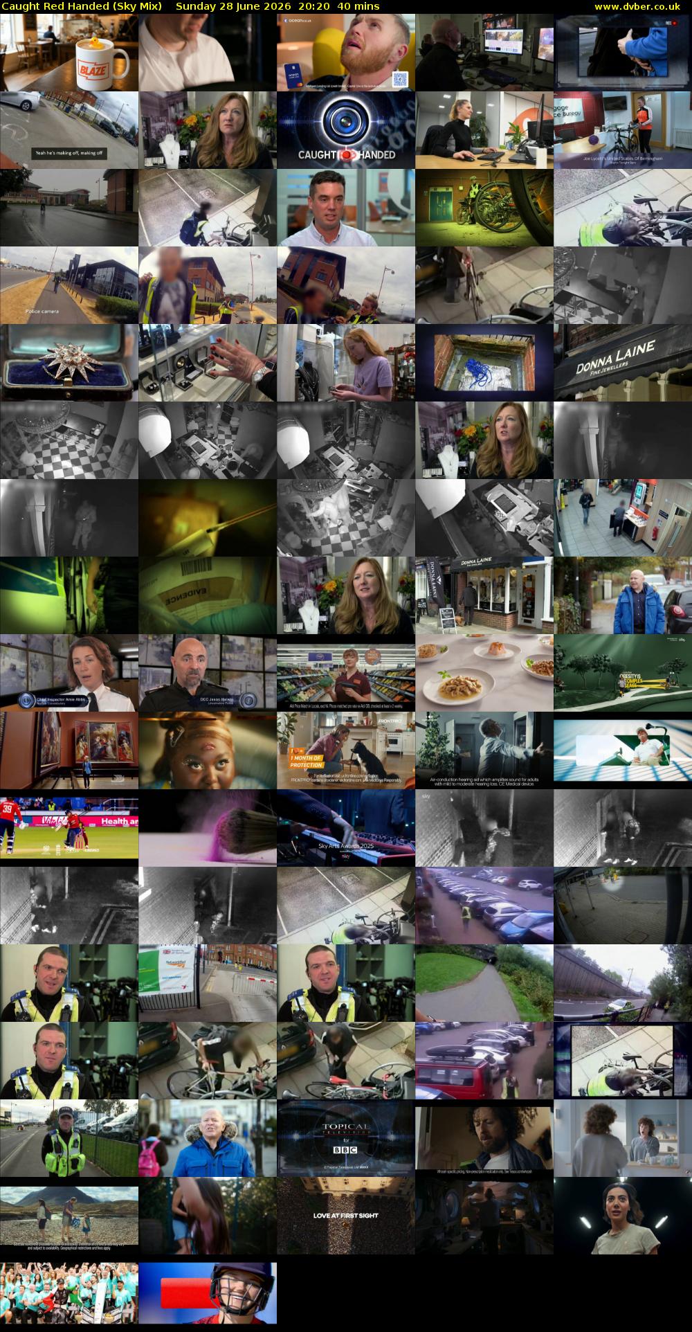 Caught Red Handed (Sky Mix) Sunday 28 June 2026 20:20 - 21:00