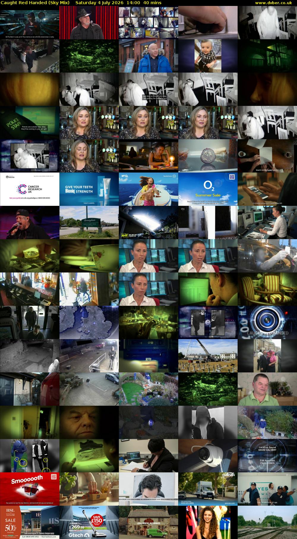Caught Red Handed (Sky Mix) Saturday 4 July 2026 14:00 - 14:40