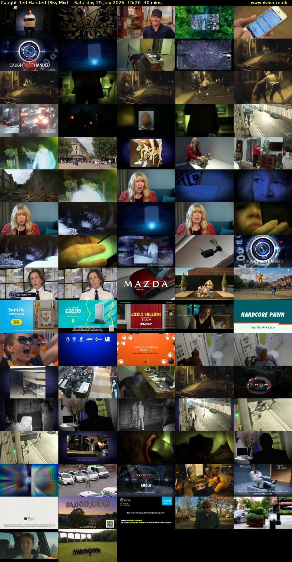 Caught Red Handed (Sky Mix) Saturday 25 July 2026 15:20 - 16:00