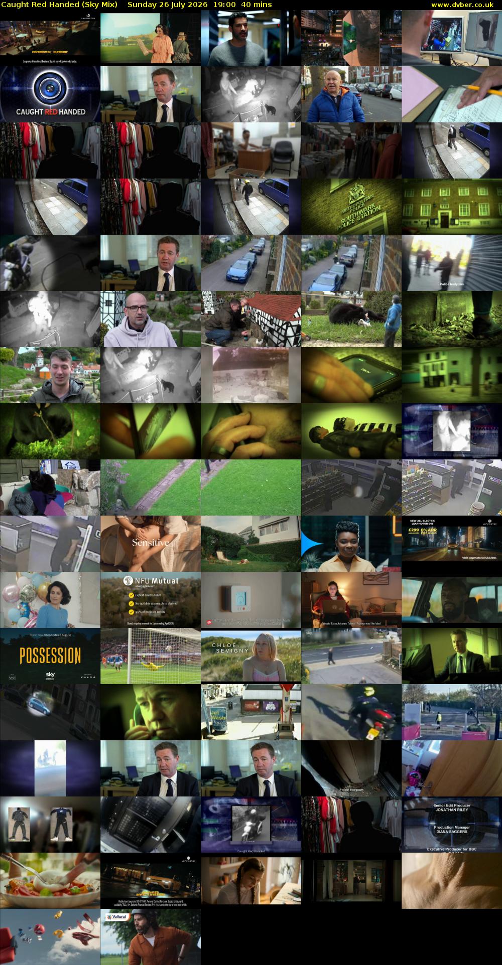 Caught Red Handed (Sky Mix) Sunday 26 July 2026 19:00 - 19:40
