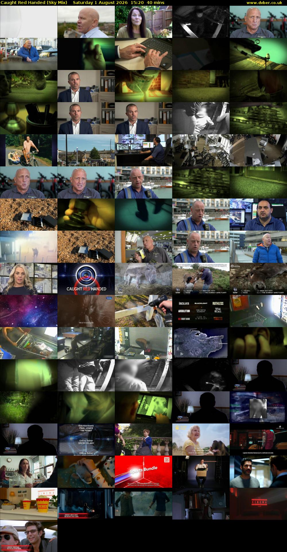 Caught Red Handed (Sky Mix) Saturday 1 August 2026 15:20 - 16:00