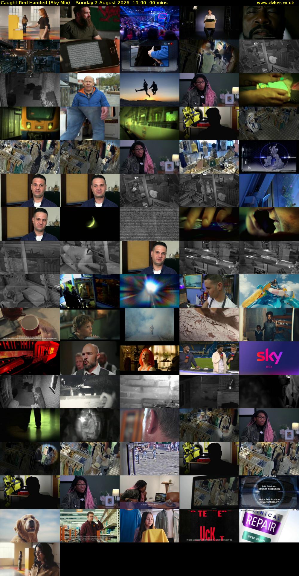 Caught Red Handed (Sky Mix) Sunday 2 August 2026 19:40 - 20:20