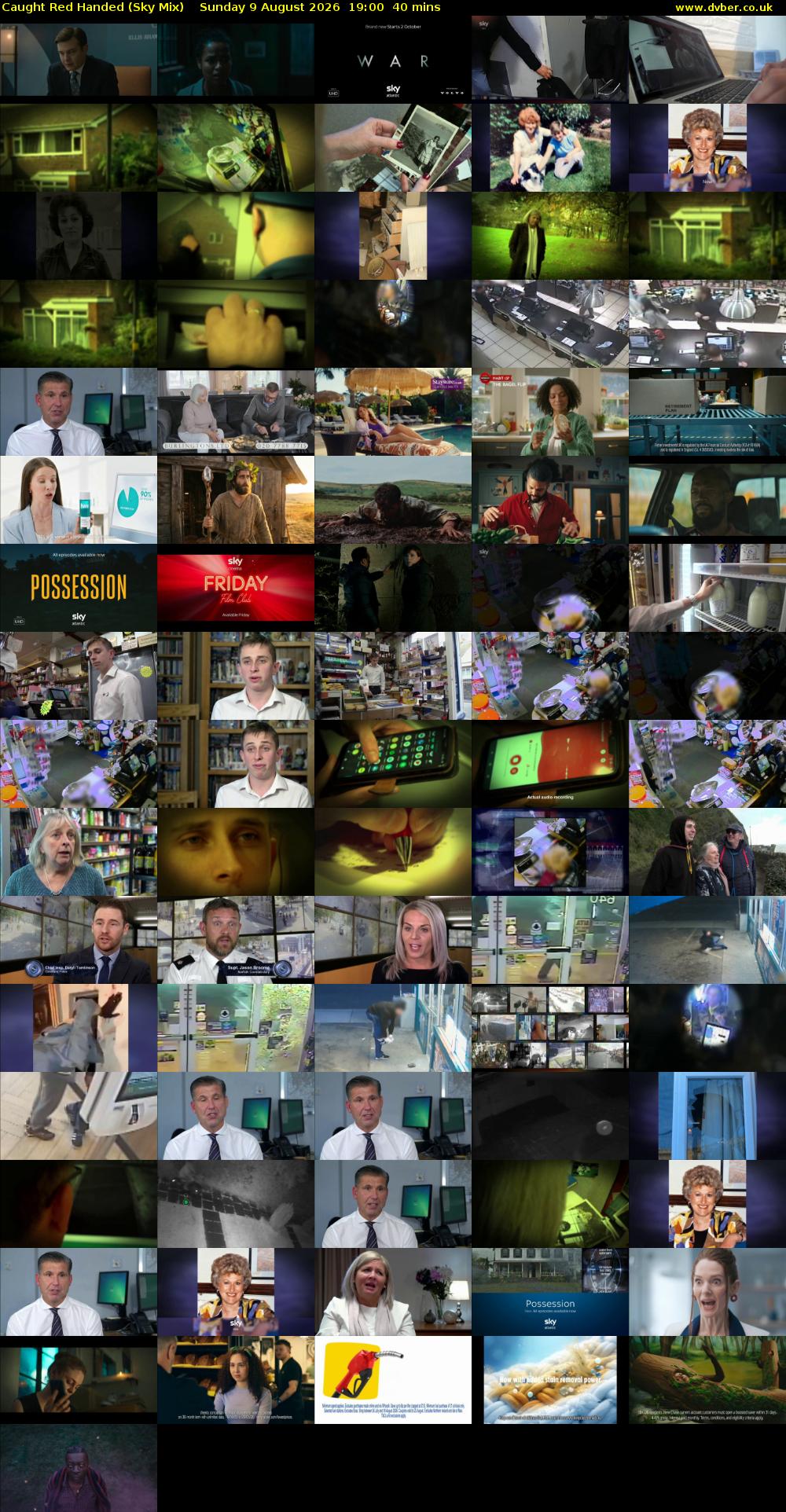 Caught Red Handed (Sky Mix) Sunday 9 August 2026 19:00 - 19:40