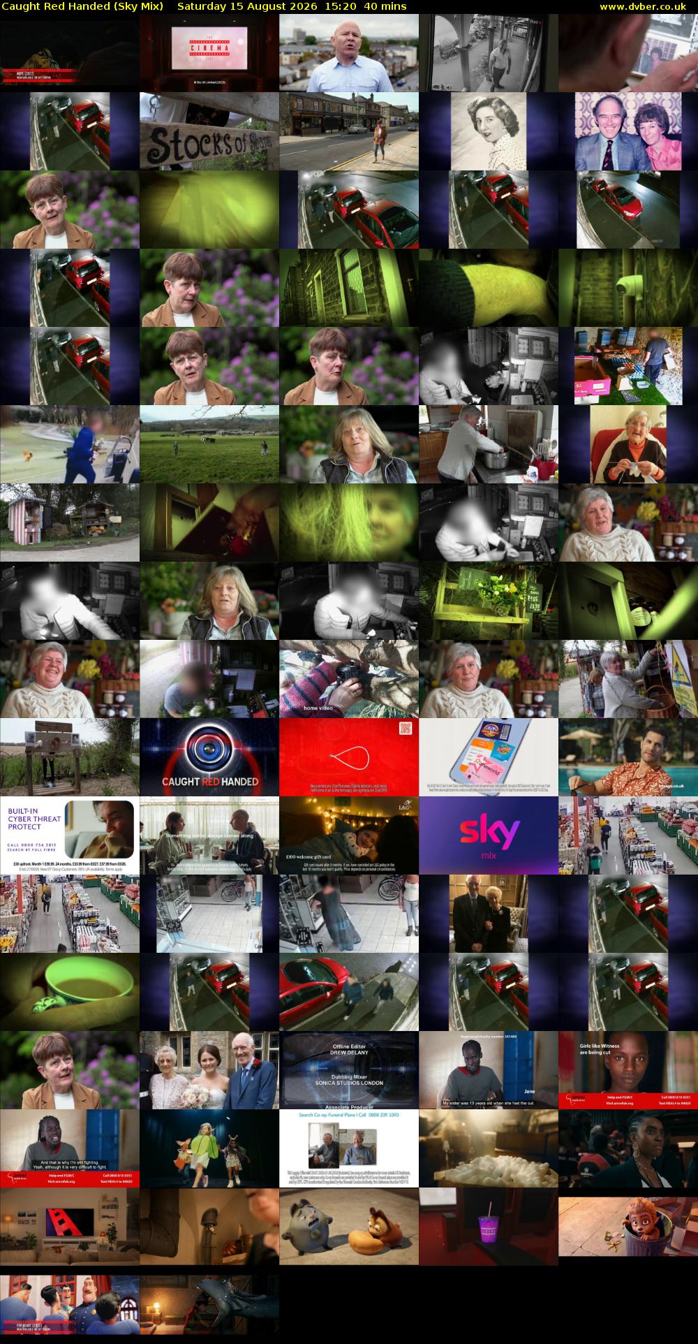 Caught Red Handed (Sky Mix) Saturday 15 August 2026 15:20 - 16:00