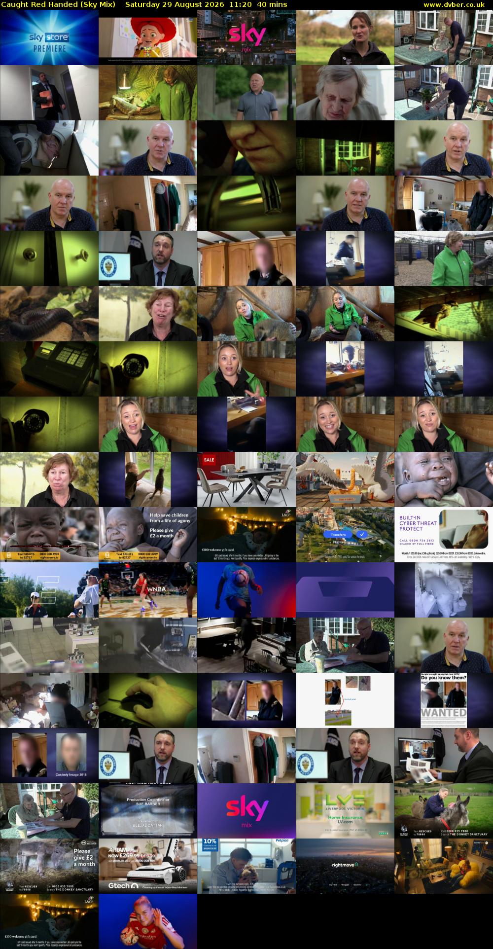 Caught Red Handed (Sky Mix) Saturday 29 August 2026 11:20 - 12:00
