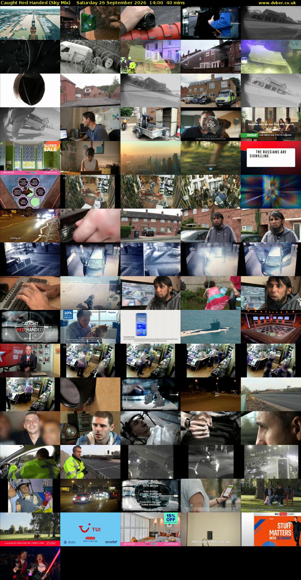 Caught Red Handed (Sky Mix) Saturday 26 September 2026 14:00 - 14:40
