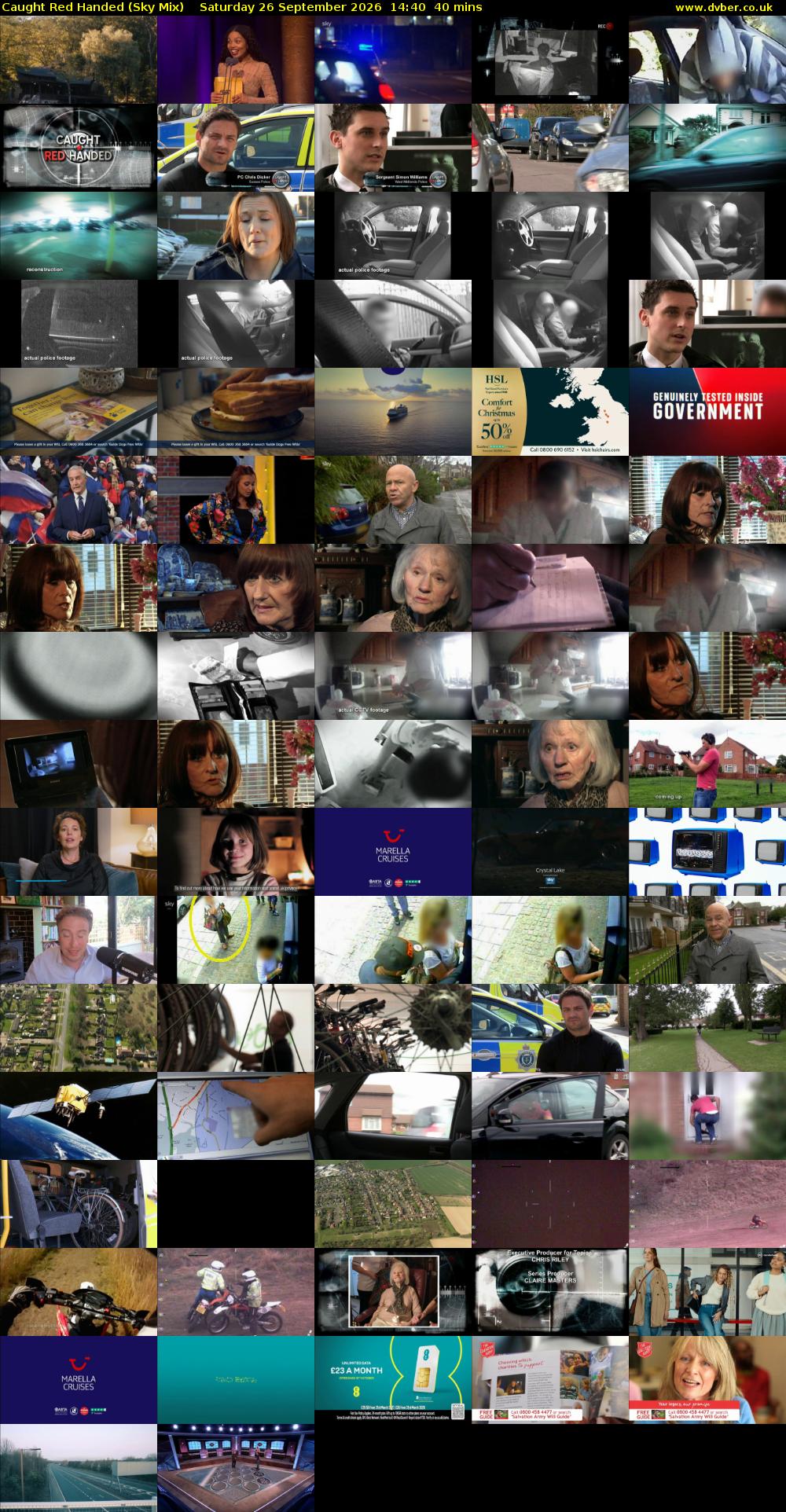 Caught Red Handed (Sky Mix) Saturday 26 September 2026 14:40 - 15:20