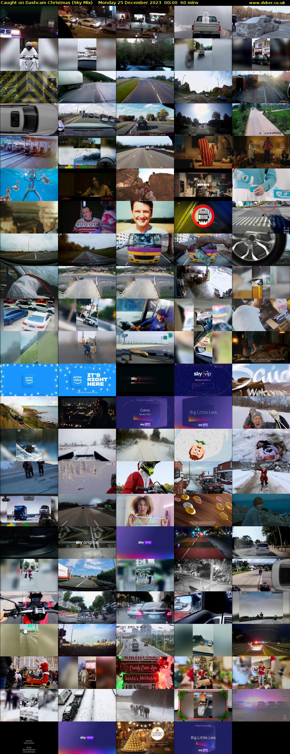 Caught on Dashcam Christmas (Sky Mix) Monday 25 December 2023 00:00 - 01:00