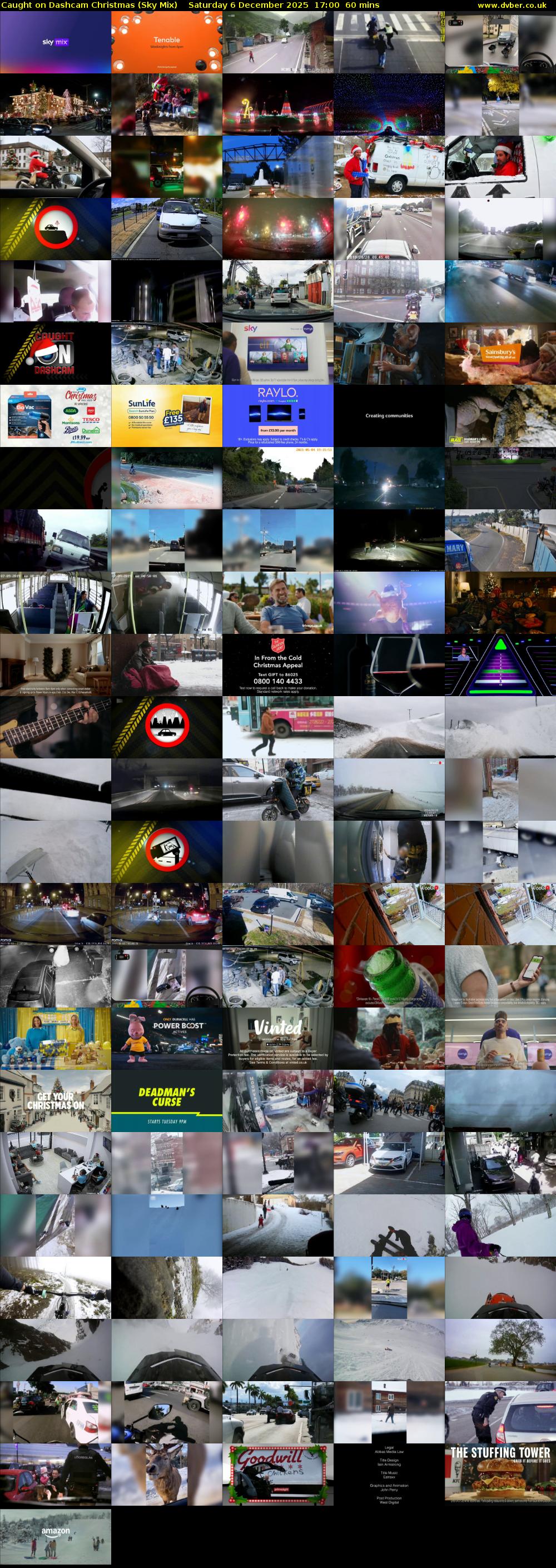 Caught on Dashcam Christmas (Sky Mix) Saturday 6 December 2025 17:00 - 18:00