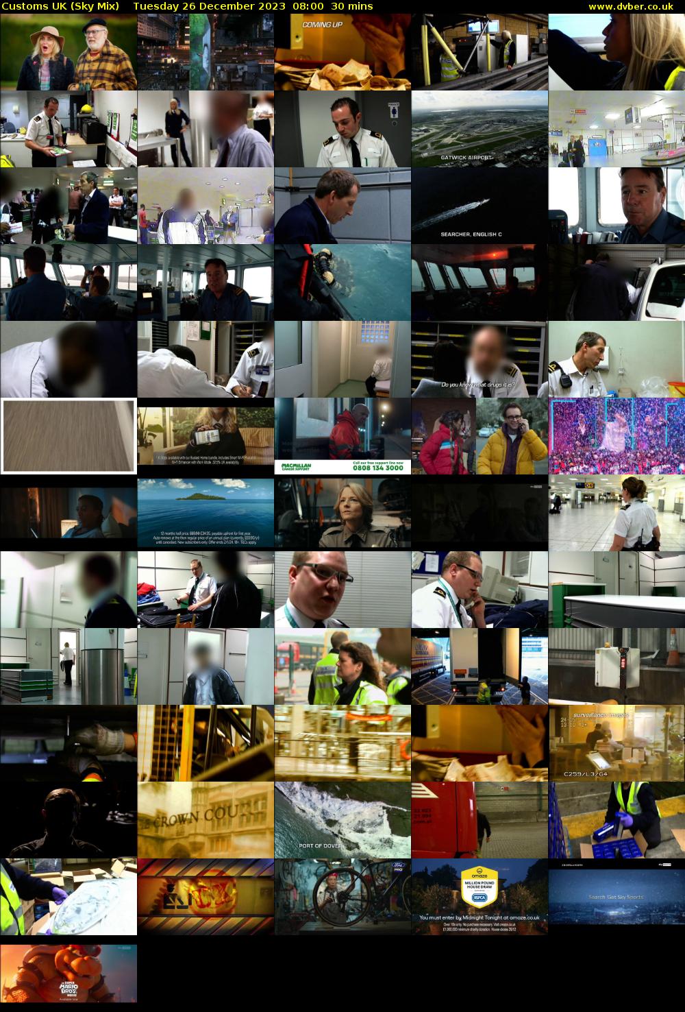 Customs UK (Sky Mix) Tuesday 26 December 2023 08:00 - 08:30