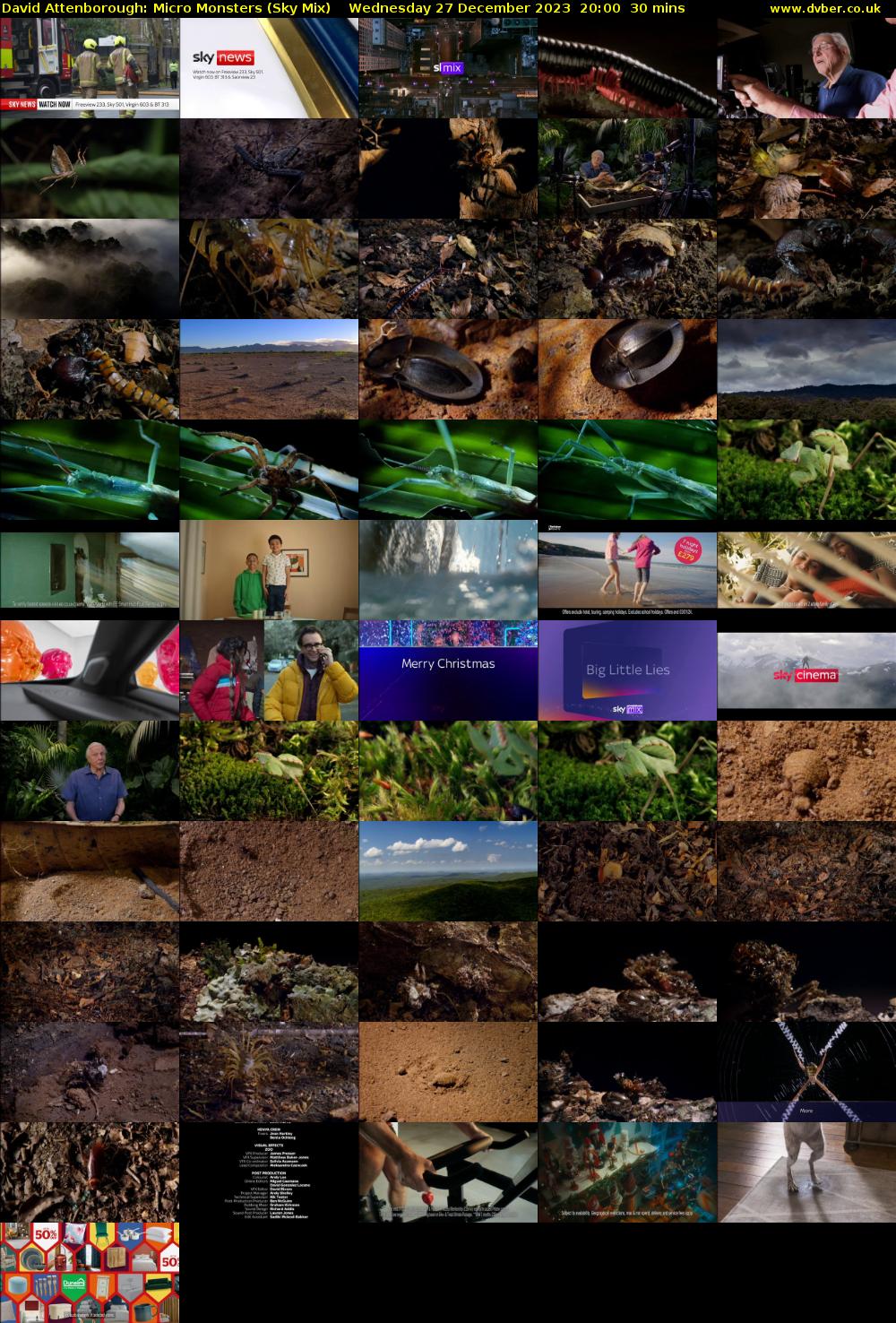 David Attenborough: Micro Monsters (Sky Mix) Wednesday 27 December 2023 20:00 - 20:30